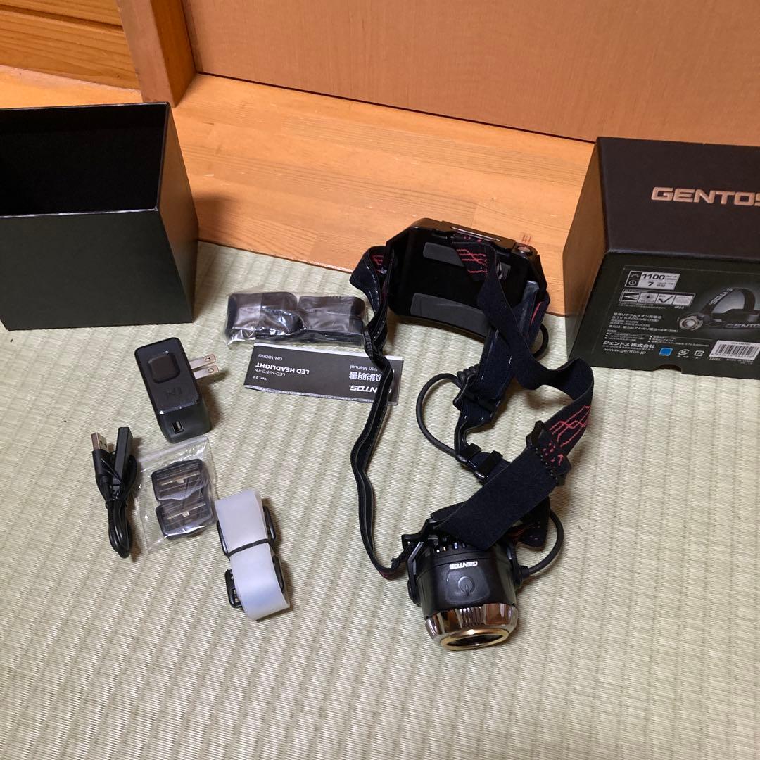 GENTOS GH-100RG ヘッドランプ 1100ルーメン