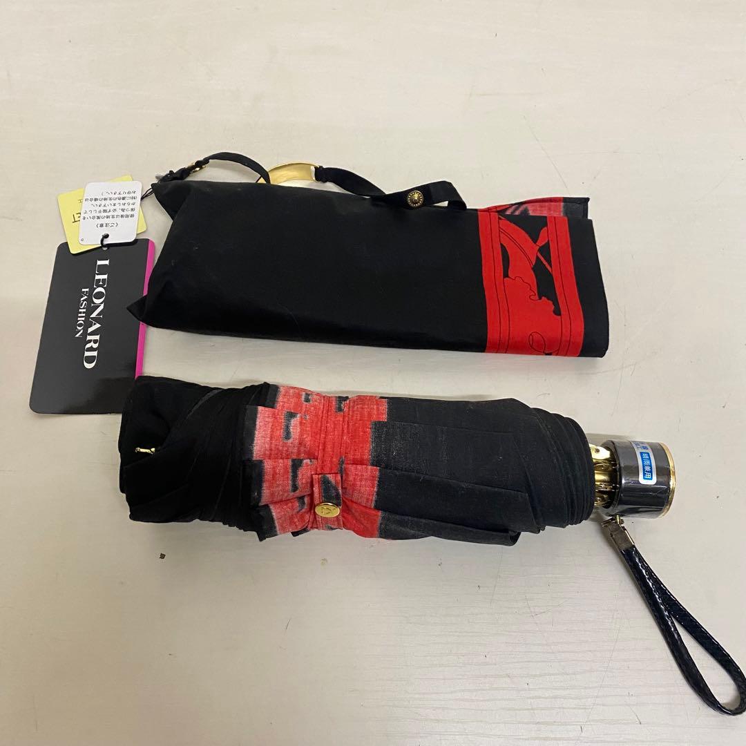 【未使用】LEONARD レオナール　晴雨兼用　折り畳み傘 ①