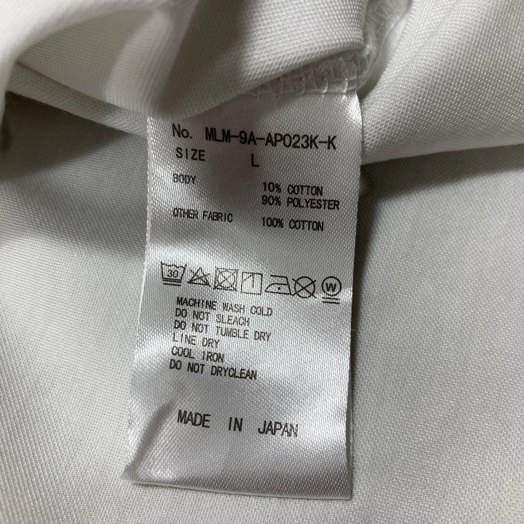 極美品 マークアンドロナ ゴルフウェア 半袖ポロシャツ 白 ドクロ Lサイズ相当