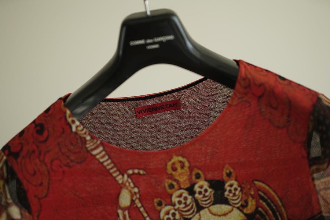 VIVIENNE TAM ヴィヴィアンタム スカル パワーネット ワンピース