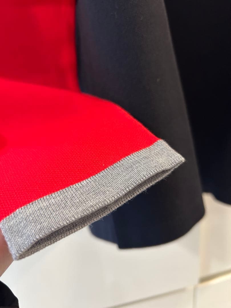 【美品】デサントゴルフ　タートルネック ストライプ