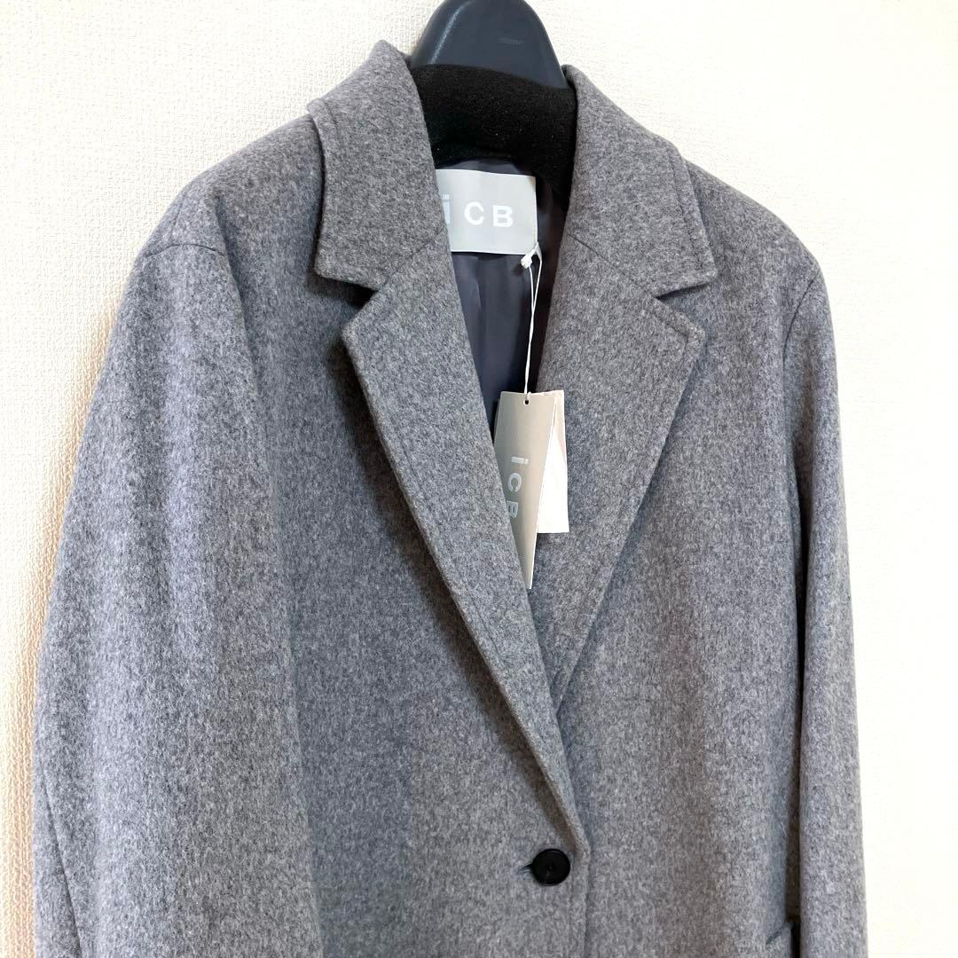 ウールカシミヤメルトン チェスターコート ICB オンワード 新品未使用タグ付き
