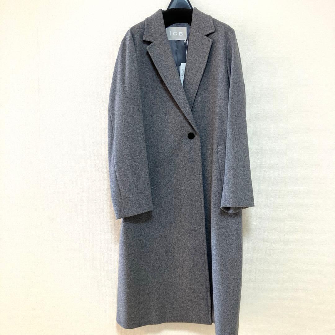 ウールカシミヤメルトン チェスターコート ICB オンワード 新品未使用タグ付き