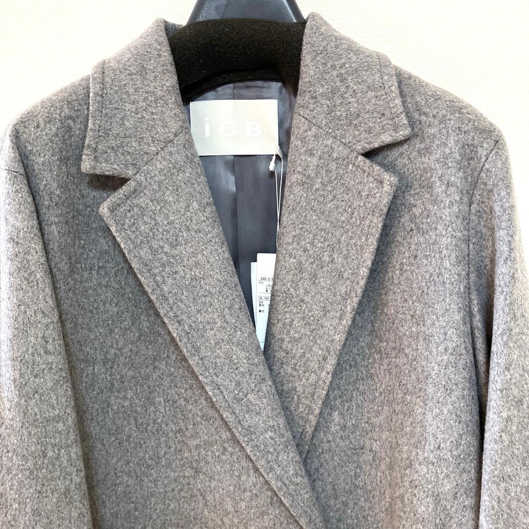 ウールカシミヤメルトン チェスターコート ICB オンワード 新品未使用タグ付き