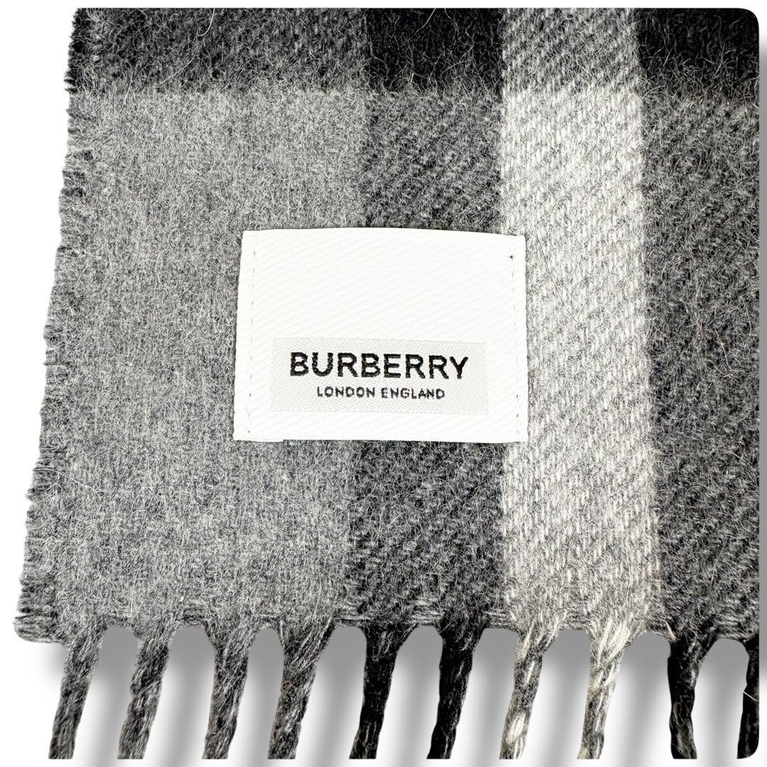 極美品✨現行ロゴ BURBERRY バーバリーチェック カシミア100%マフラー