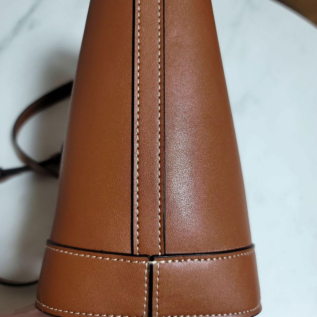 CELINE・ブラウンレザー・バケツ型・ショルダーバッグ