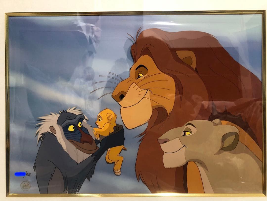 ディズニー セル画 ライオンキング 世界限定25 証明書(COA)付き