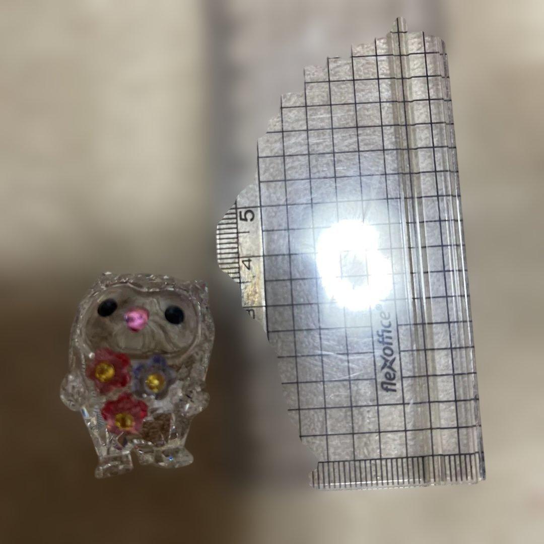 グレープジンジャー　SWAROVSKI フクロウ置物3点セット