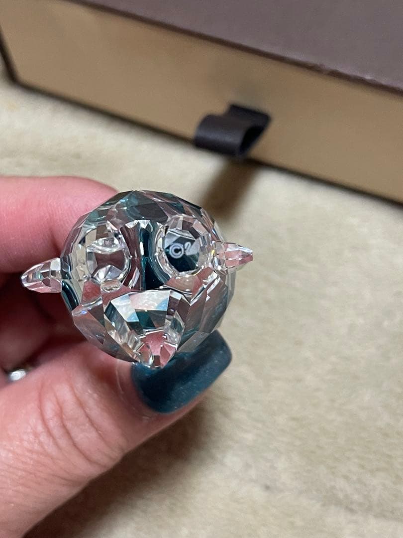 グレープジンジャー　SWAROVSKI フクロウ置物3点セット