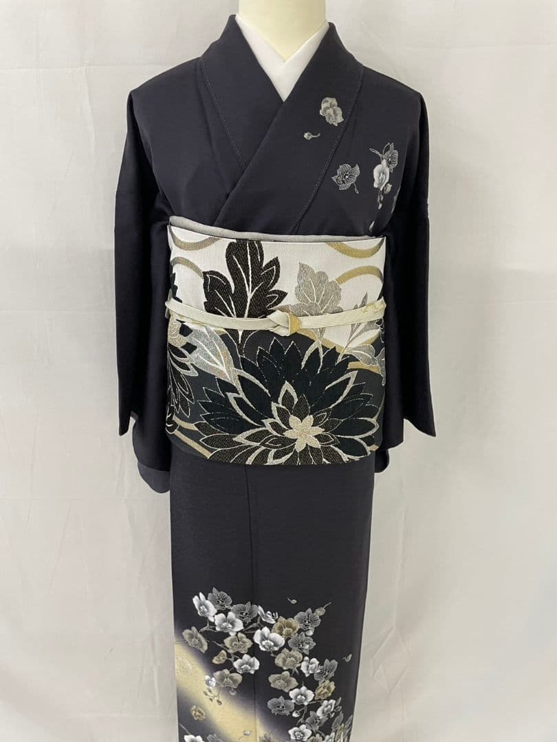 美品　正絹袷　胡蝶蘭訪問着単品