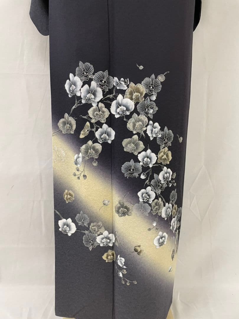 美品　正絹袷　胡蝶蘭訪問着単品