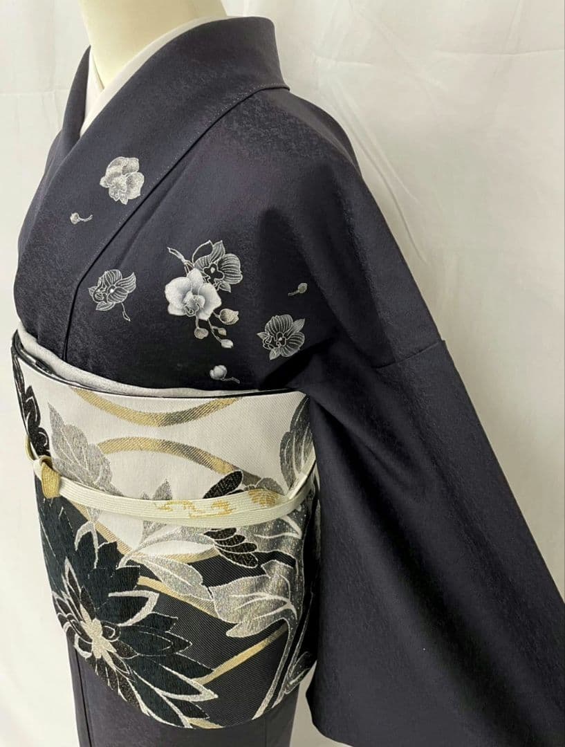 美品　正絹袷　胡蝶蘭訪問着単品