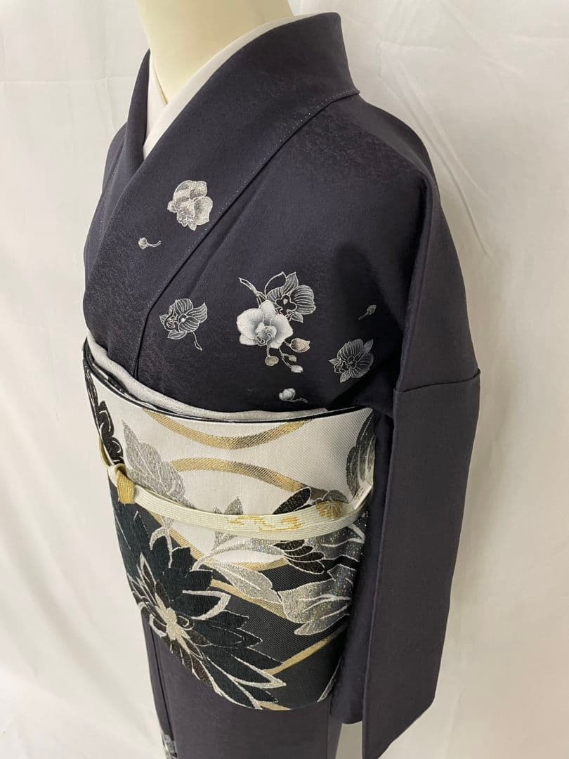 美品　正絹袷　胡蝶蘭訪問着単品