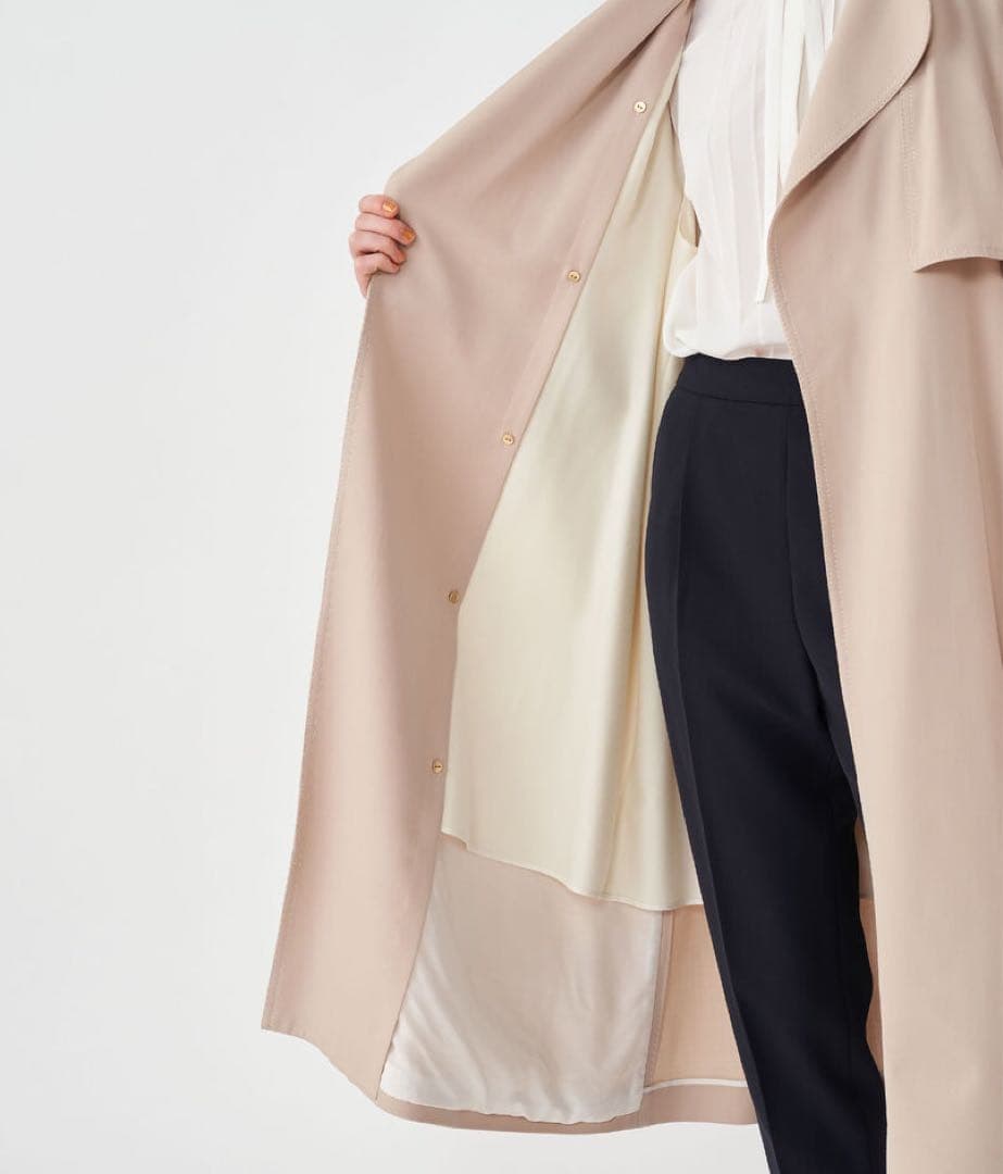 極美品 トゥモローランド Ballsey ウールギャバジン ガウンコート　34