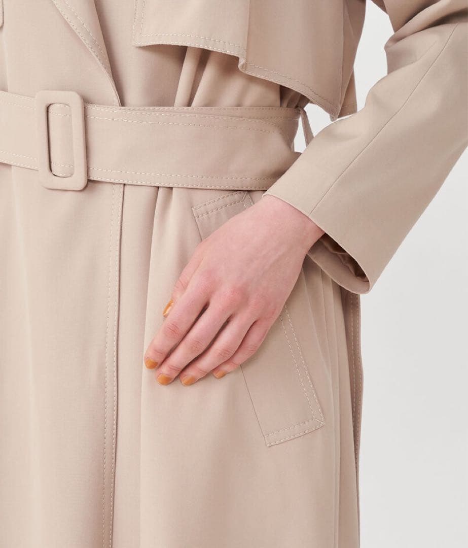 極美品 トゥモローランド Ballsey ウールギャバジン ガウンコート　34