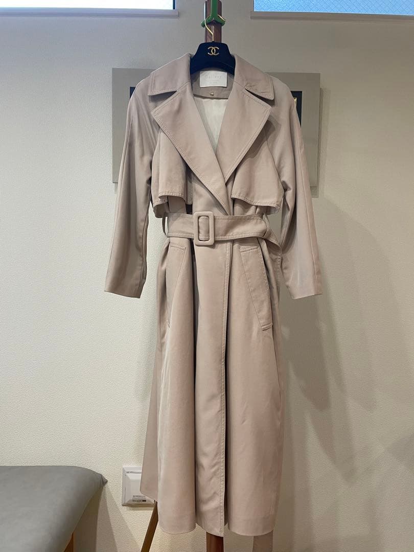 極美品 トゥモローランド Ballsey ウールギャバジン ガウンコート　34