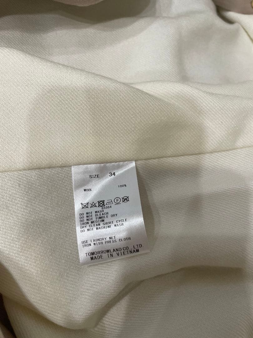 極美品 トゥモローランド Ballsey ウールギャバジン ガウンコート　34