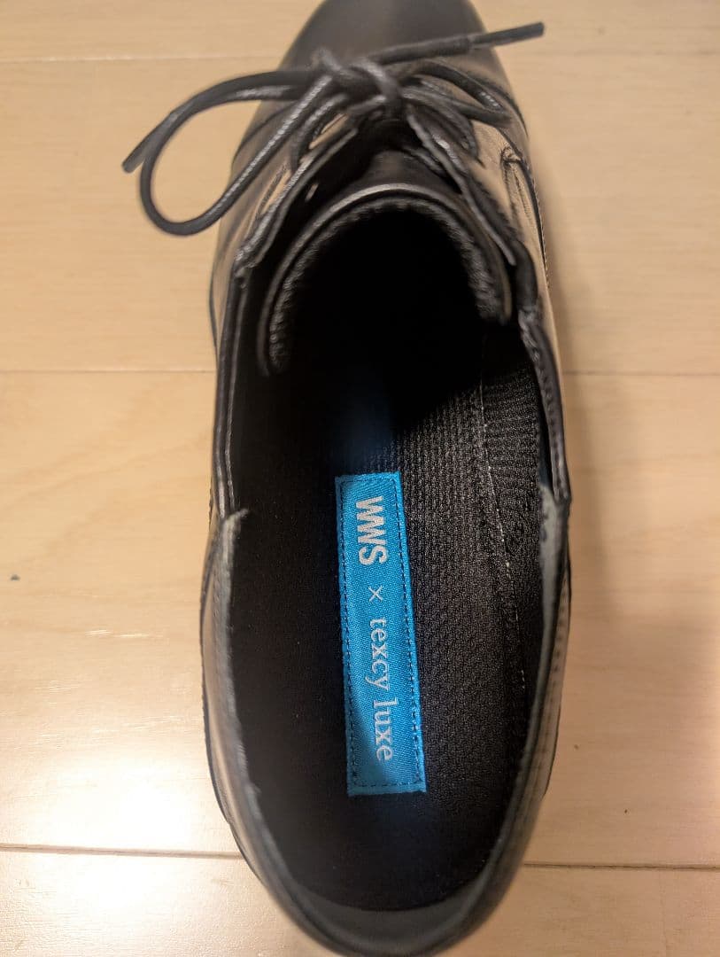 wws ボーダレス本革シューズ ブラック 26.5cm