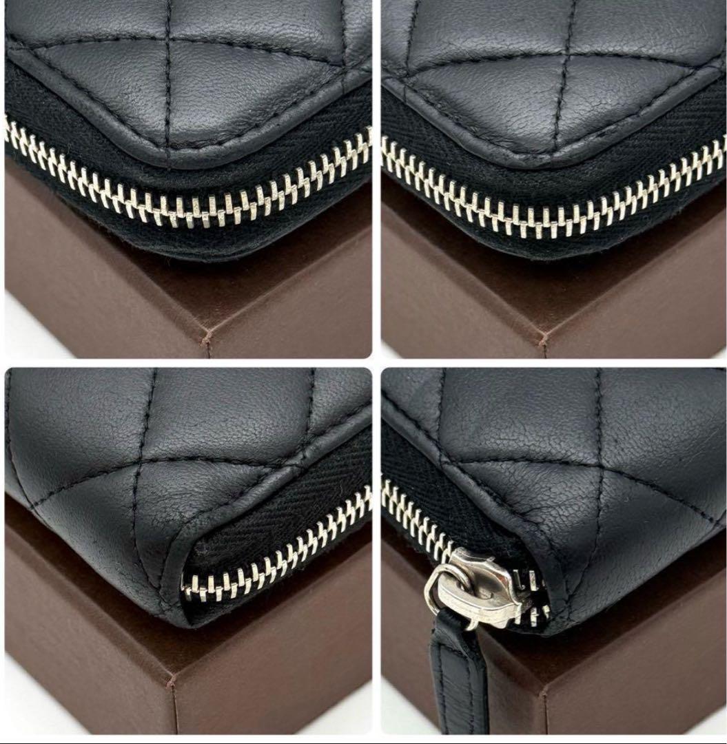 シャネル　マトラッセ 長財布　ラムスキン　美品