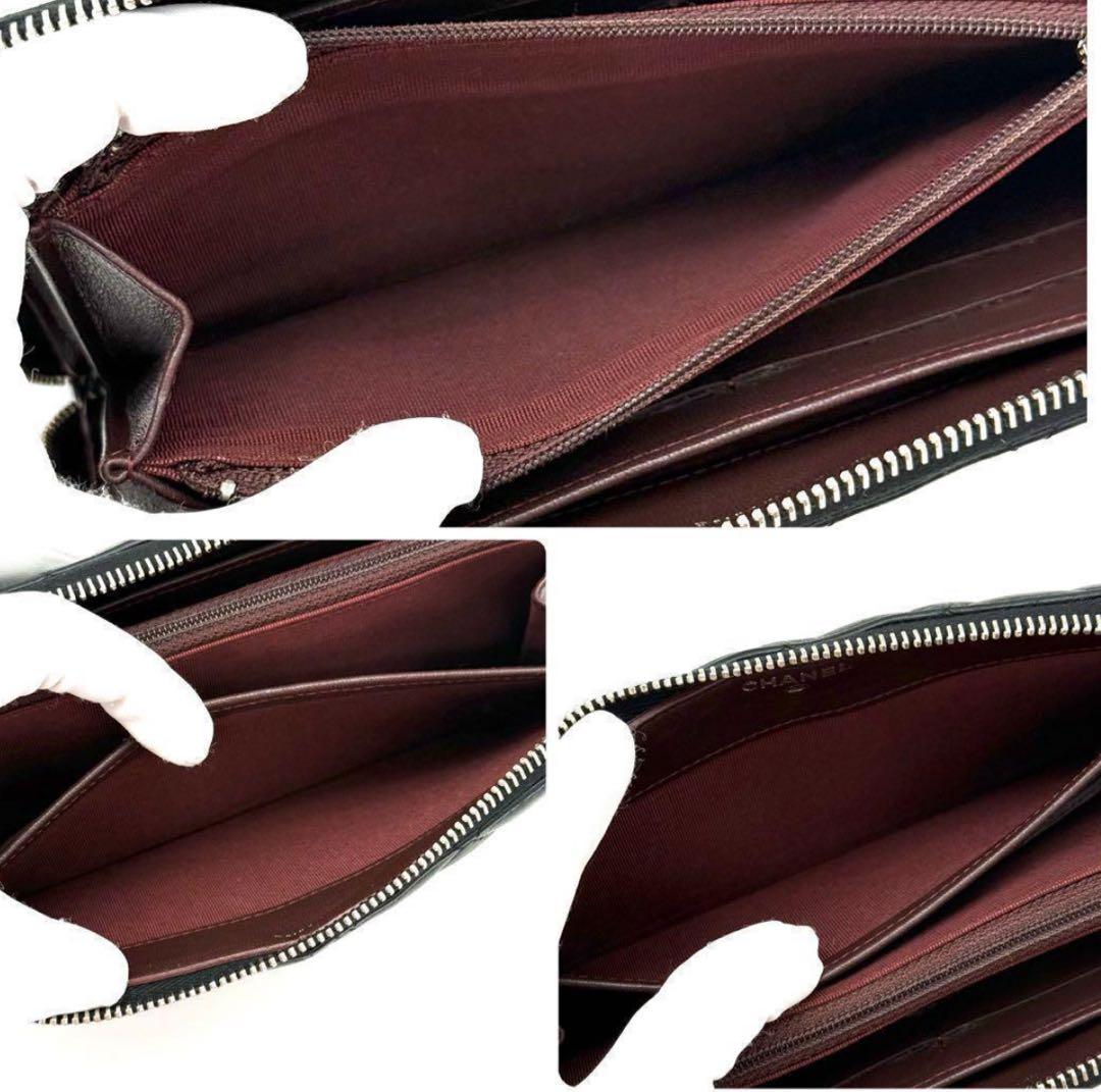 シャネル　マトラッセ 長財布　ラムスキン　美品