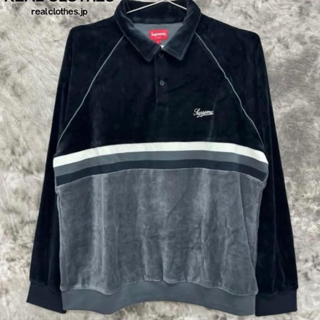 トップス supreme velour polo shirt