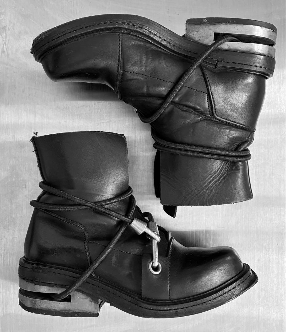 靴 96FW Dirk Bikkembergs Bungee Cord Boots.