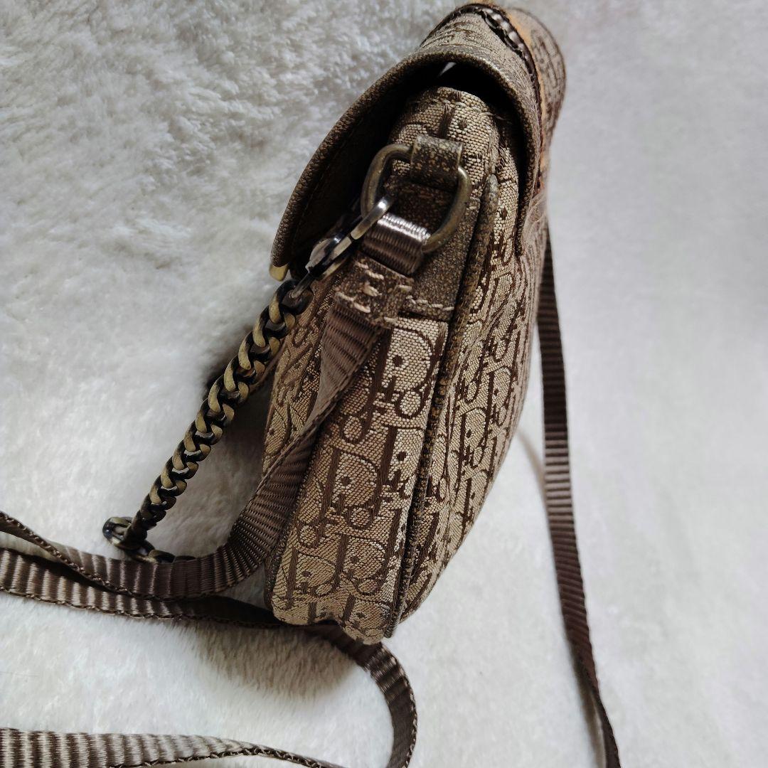 ディオール　ショルダーバッグ　3way　トロッター　レオパード　チェーン　Y2K