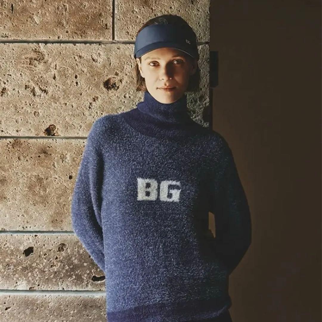 BRIEFING 新品　CL WS SHAGGY LOGO KNIT ネイビー