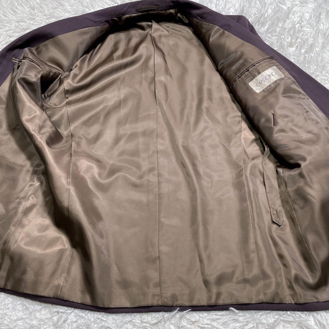 ヴィンテージ　ダブル　スーツ　セットアップ　紫　パープル　XL相当