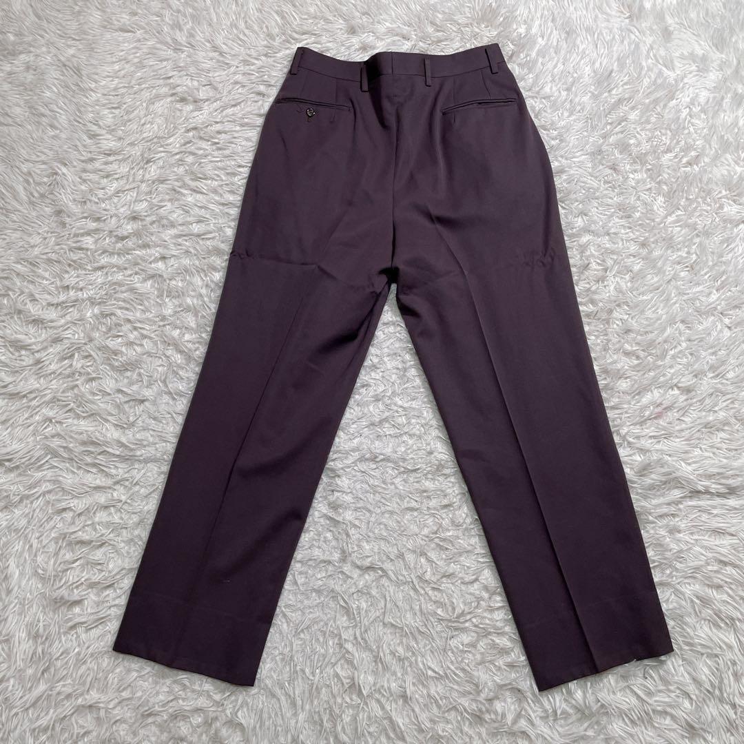 ヴィンテージ　ダブル　スーツ　セットアップ　紫　パープル　XL相当