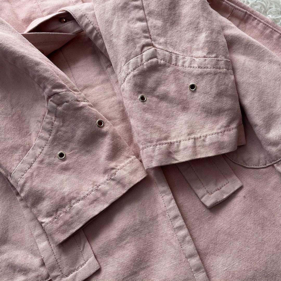 【美品】マックスマーラ ロングスプリングコート 大きいサイズ ピンク ベルト付き