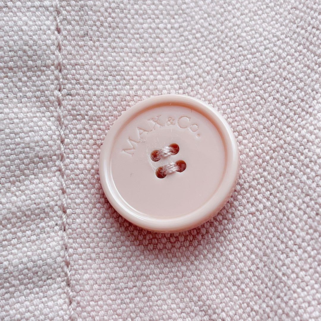 【美品】マックスマーラ ロングスプリングコート 大きいサイズ ピンク ベルト付き