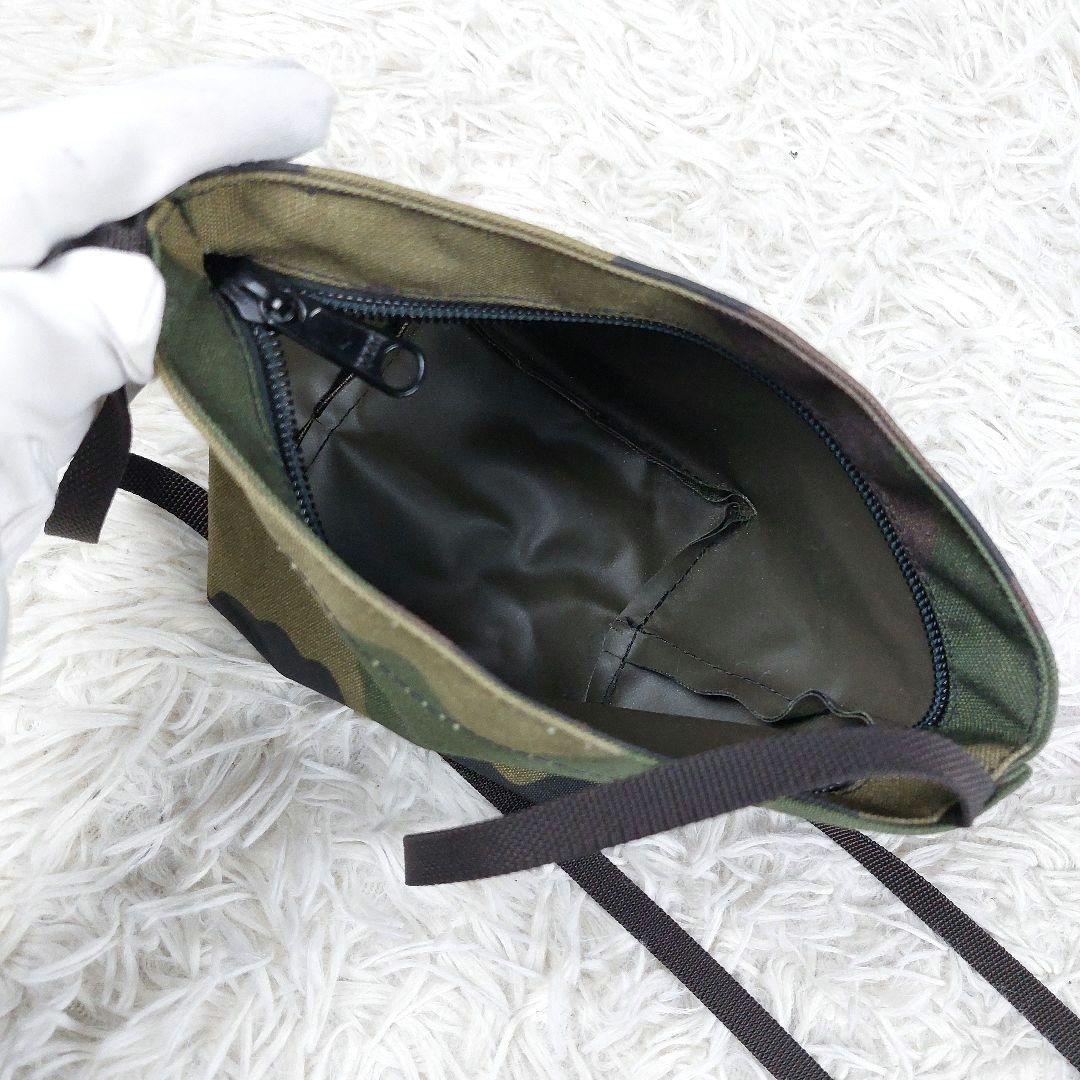 エルベシャプリエ ナイロン 舟型 XS 迷彩柄カモフラ ミニショルダーバッグ 緑