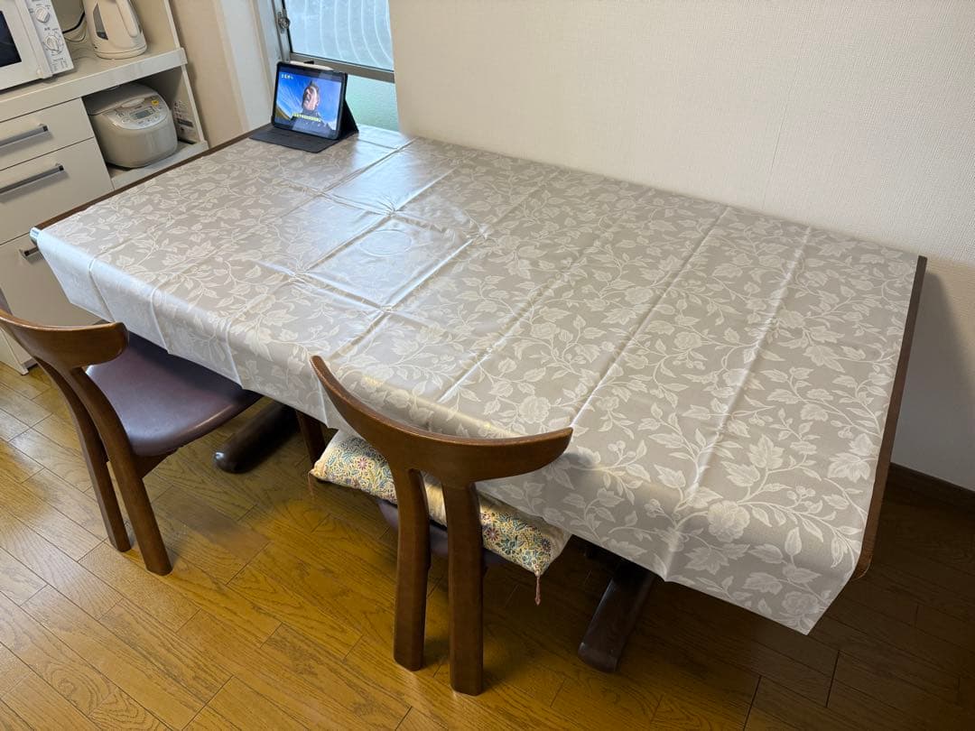 木製長方形テーブル ダークブラウン　引き取り限定