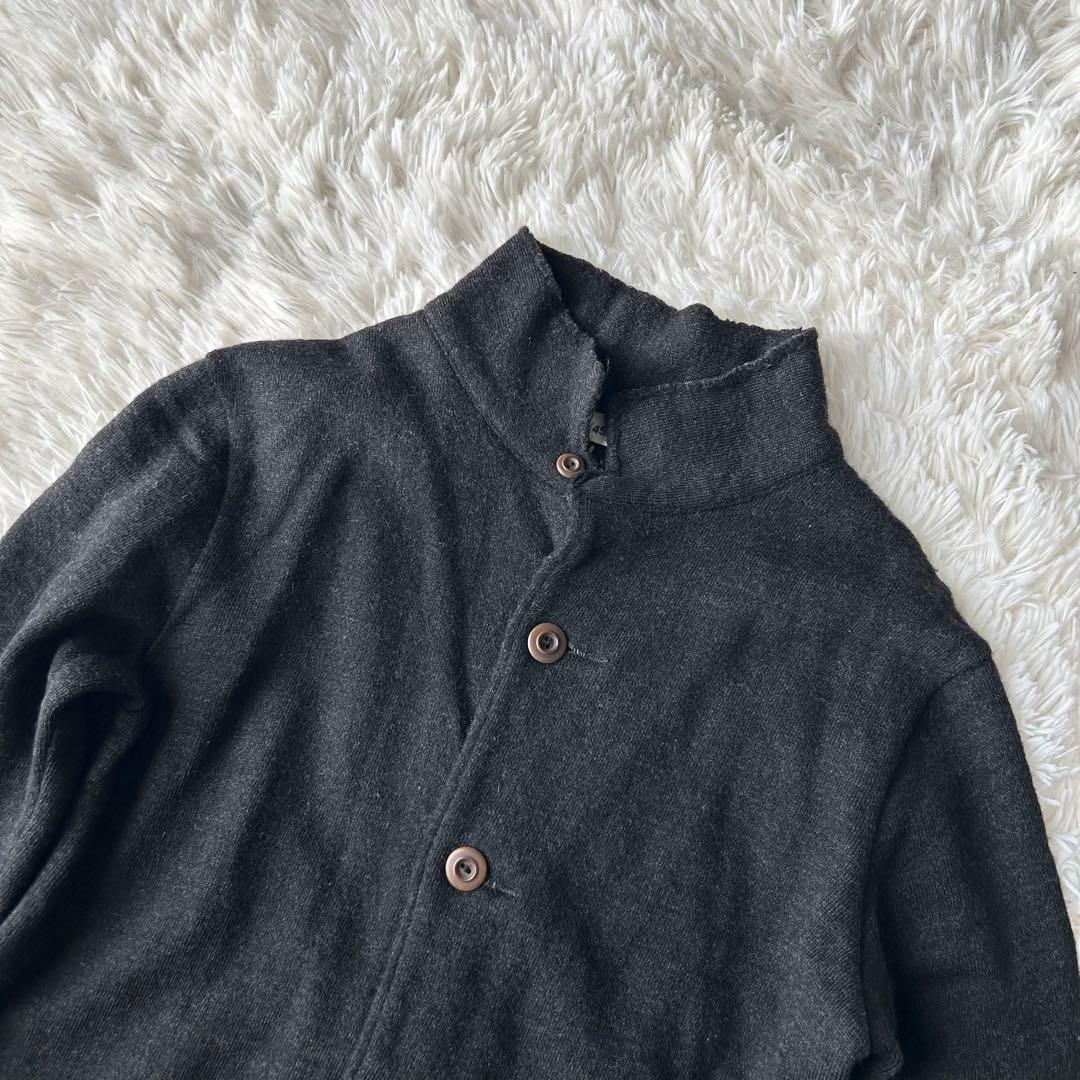 希少✨　美品　45rpm ウール縮絨　スタンドカラージャケット　ロゴ刺繍