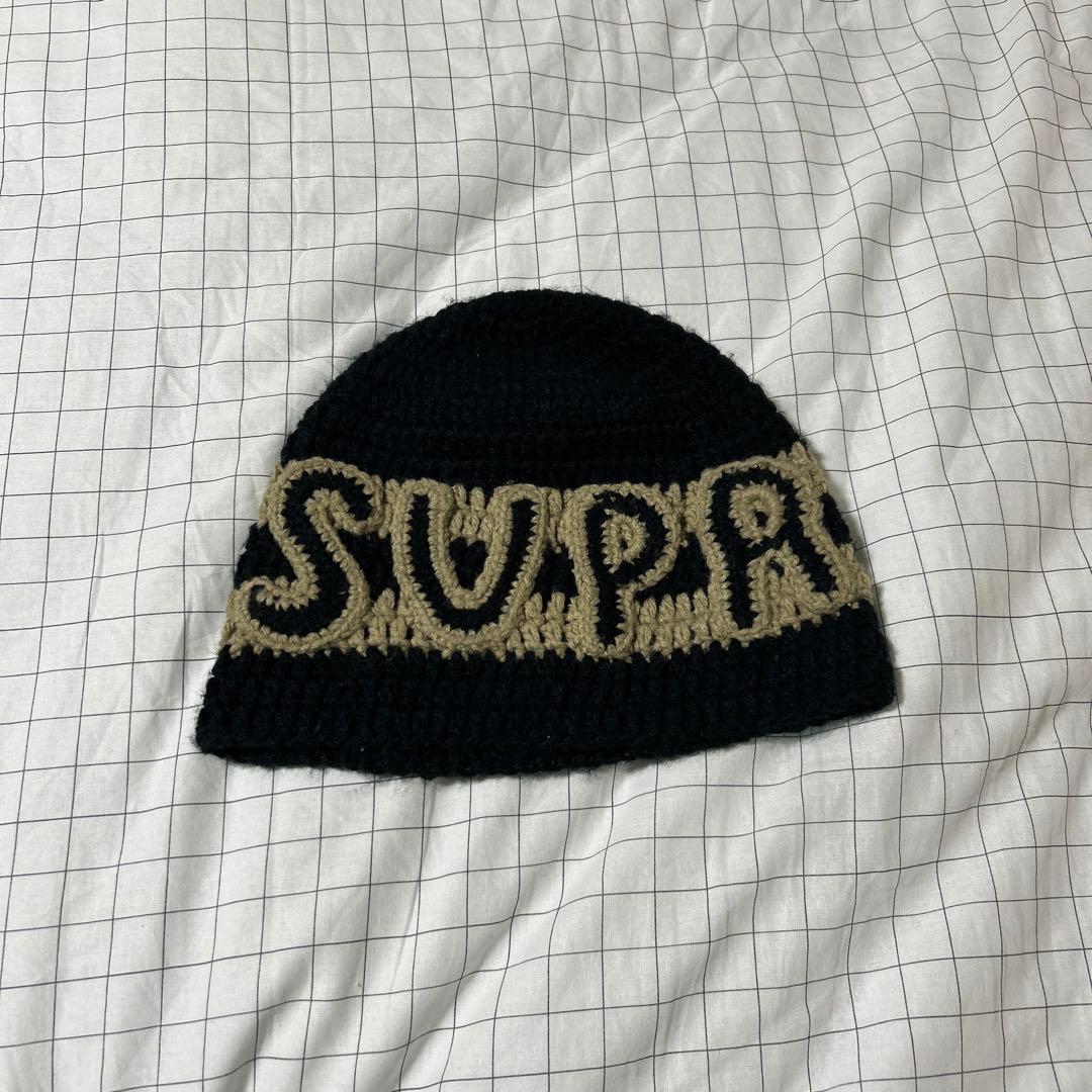 SUPREME ニット帽 黒・ベージュ