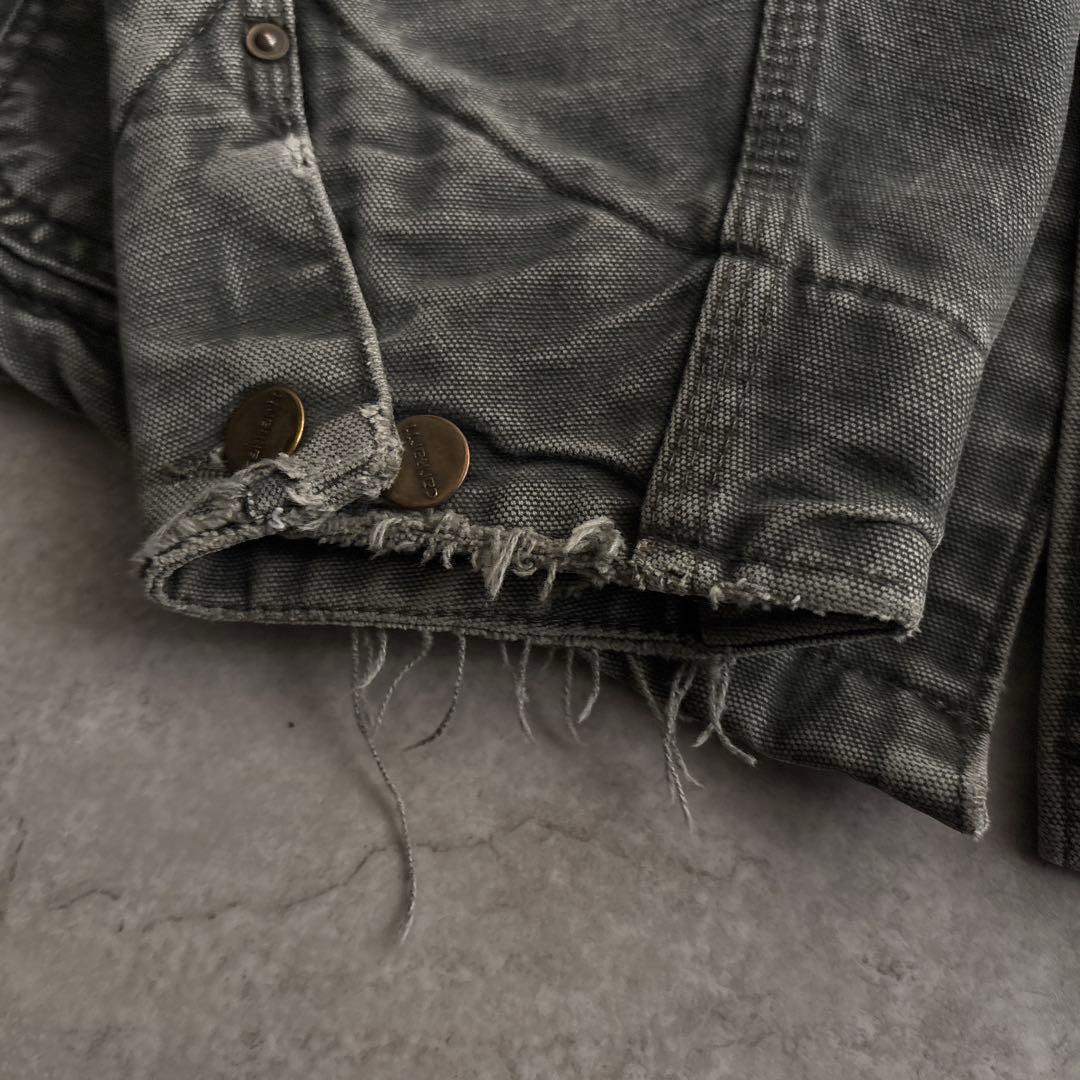 USA製■00's■carhartt【XL】モスグリーン チョアコート フェード