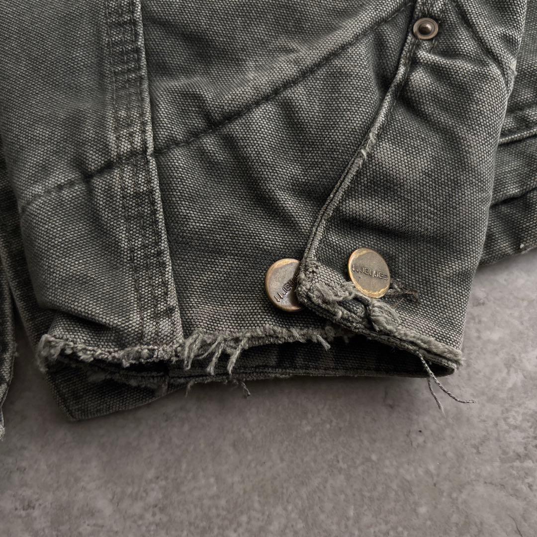 USA製■00's■carhartt【XL】モスグリーン チョアコート フェード