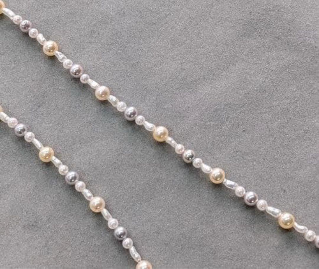 ☆あこや真珠ネックレス☆ケシ・ベビーパール使用 50cm