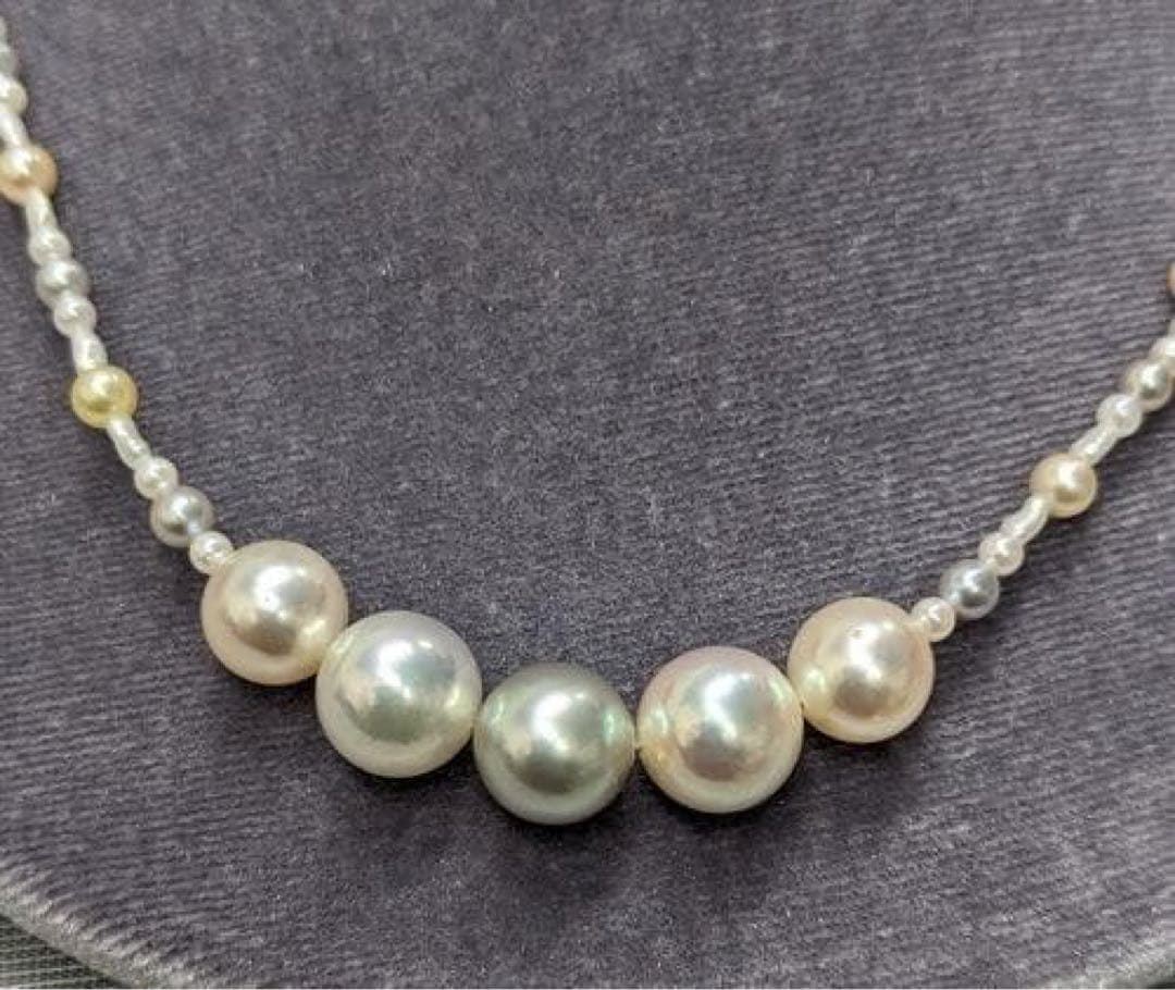 ☆あこや真珠ネックレス☆ケシ・ベビーパール使用 50cm