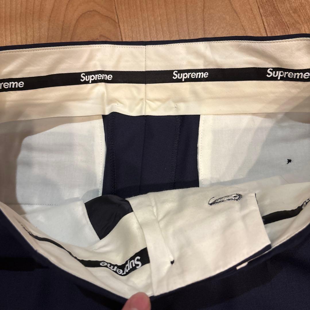 supreme Pleated Trouser navy 30 スラックス