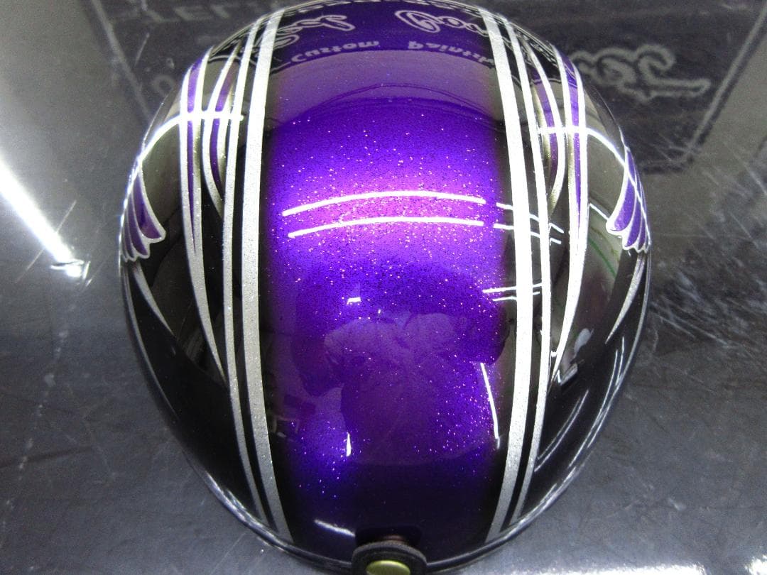 ３つボタン送料込カスタムコルク半　ホンダ　ファイヤー　紫黒ラメ　最安値088