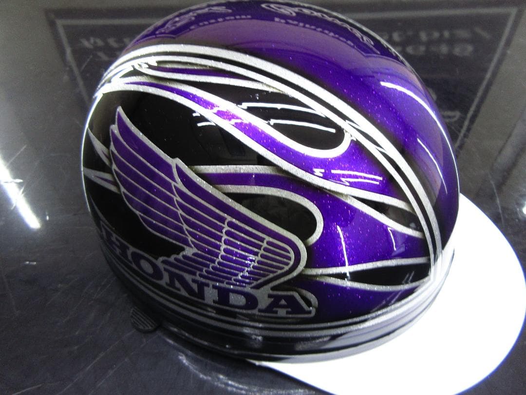 ３つボタン送料込カスタムコルク半　ホンダ　ファイヤー　紫黒ラメ　最安値088