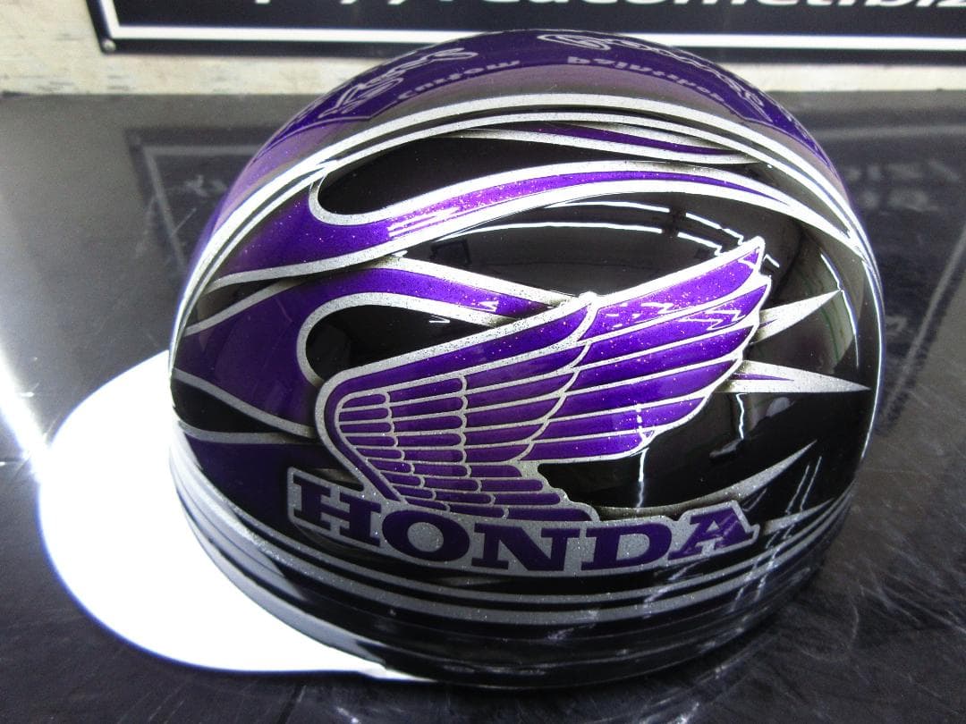 ３つボタン送料込カスタムコルク半　ホンダ　ファイヤー　紫黒ラメ　最安値088