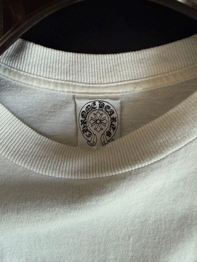 ホワイト Tシャツ Mサイズ 前面刺繍 背面十字架