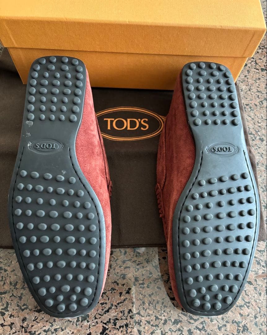 美品！TOD'S トッズ スエードドライビングシューズ 色 : バーガンディ