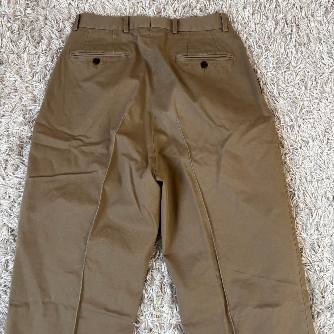 NEAT ニート コットンツータックワイドスラックス ジップフライ 44