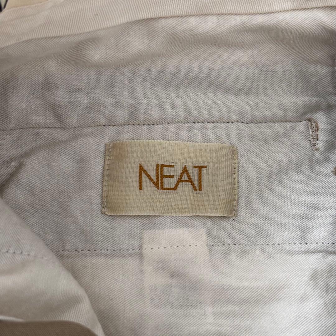 NEAT ニート コットンツータックワイドスラックス ジップフライ 44