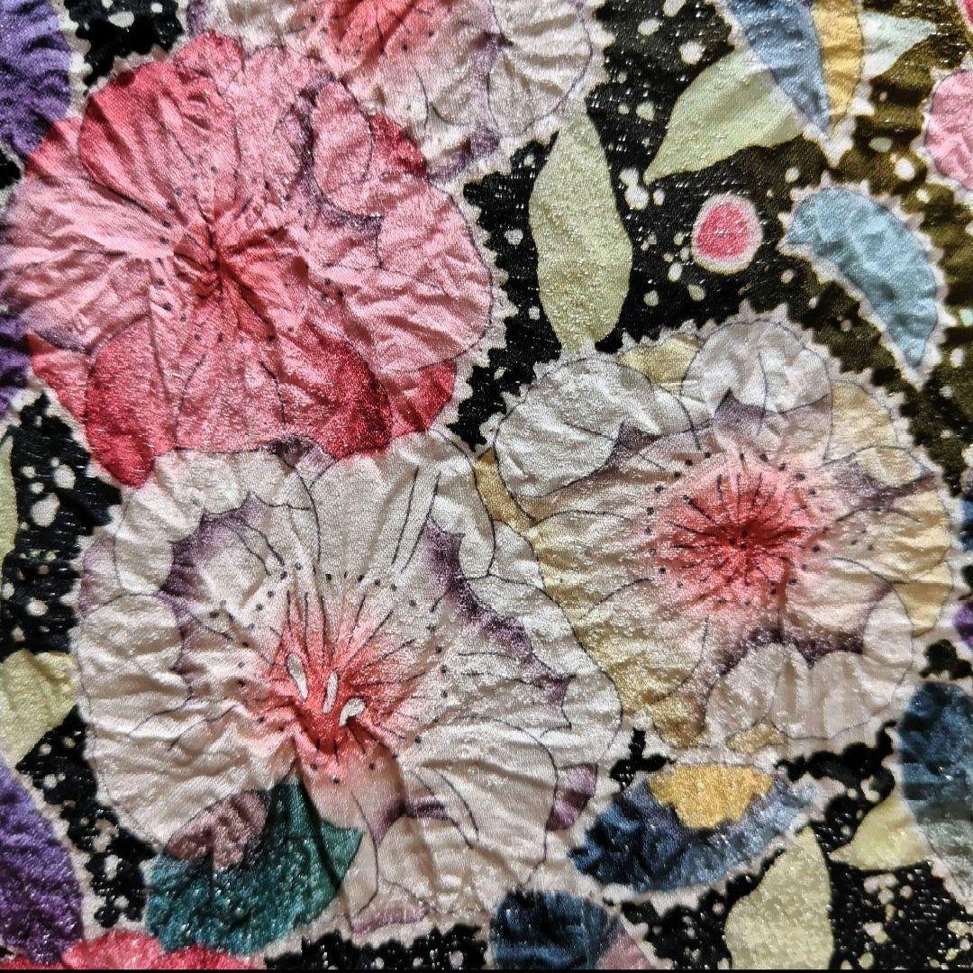 振袖フルセット(7点)・成人式・辻ヶ花・落款あり・翠山工房・花絞り・高級手縫い