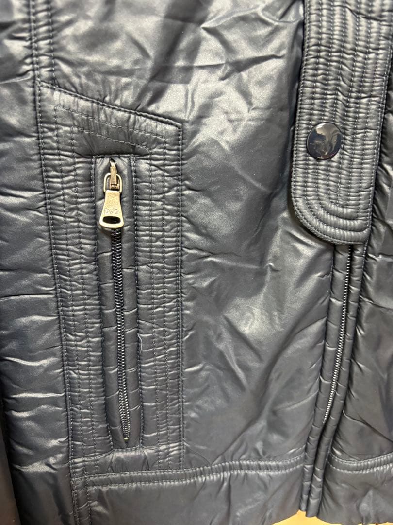 DOLCE&GABBANA ネイビーダウンジャケット　フードあり